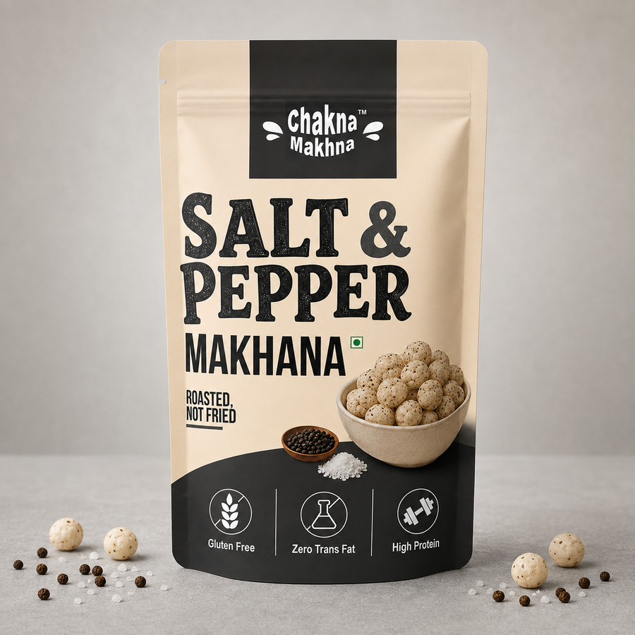 CHAKNA MAKHNA Salt & Pepper Makhana - 55gs - Stand Up Pack