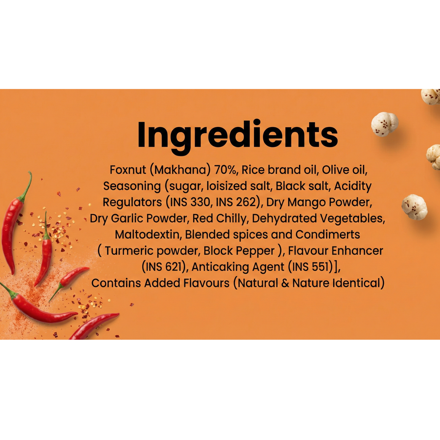 CHAKNA MAKHNA Fiery Peri Peri Makhana - 80g