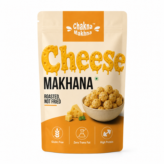 CHAKNA MAKHNA Cheese Flavoured Makhana - 55gs - Stand Up Pack