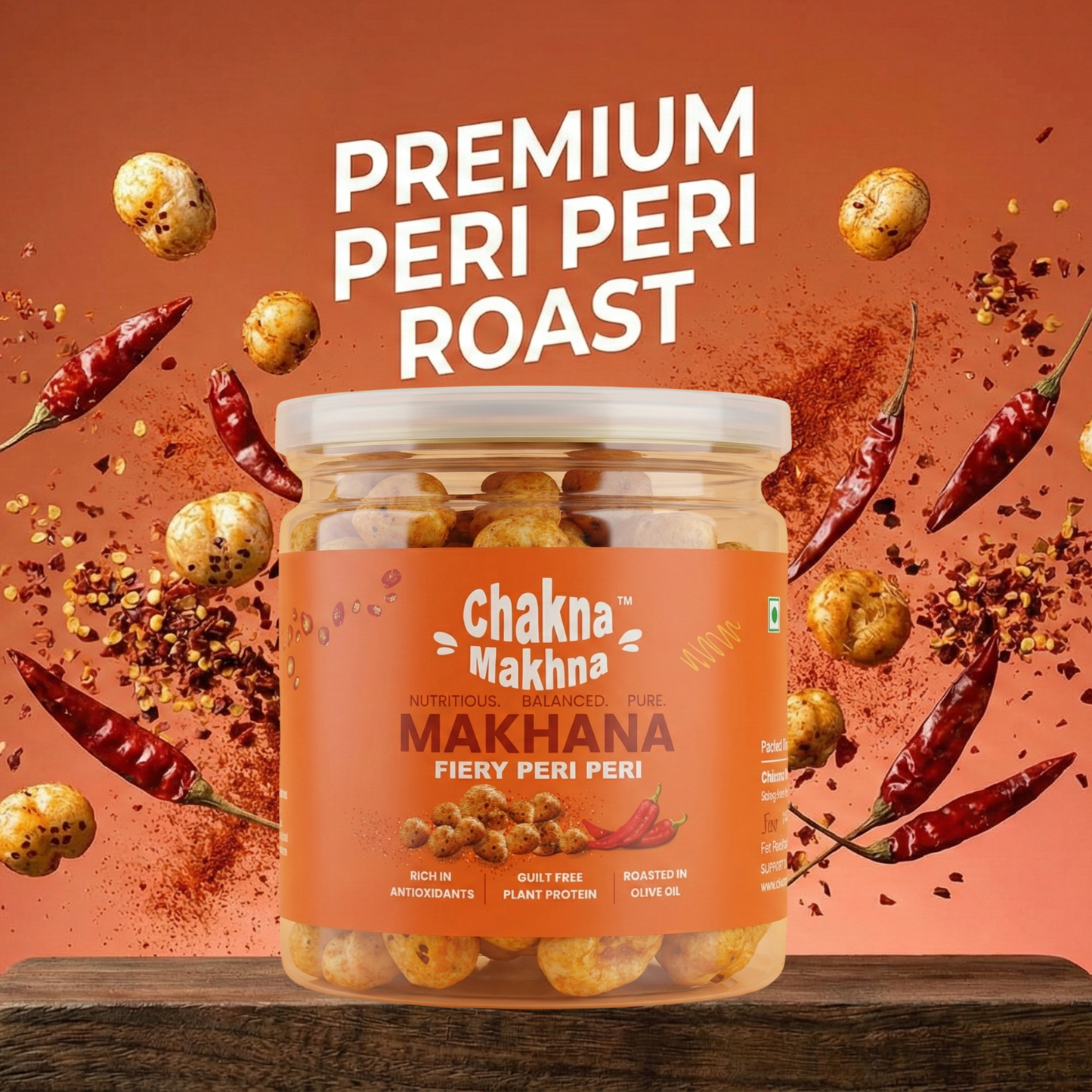 CHAKNA MAKHNA Fiery Peri Peri Makhana - 40g