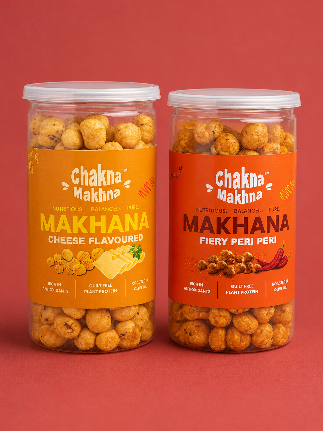 CHAKNA MAKHNA - Combo of 2 - Cheese & Peri Peri Makhana - 160g