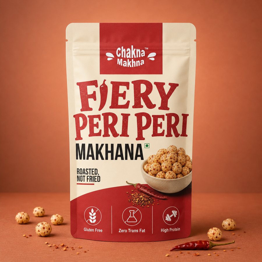 CHAKNA MAKHNA Fiery Peri Peri Makhana - 55gs - Stand Up Pack