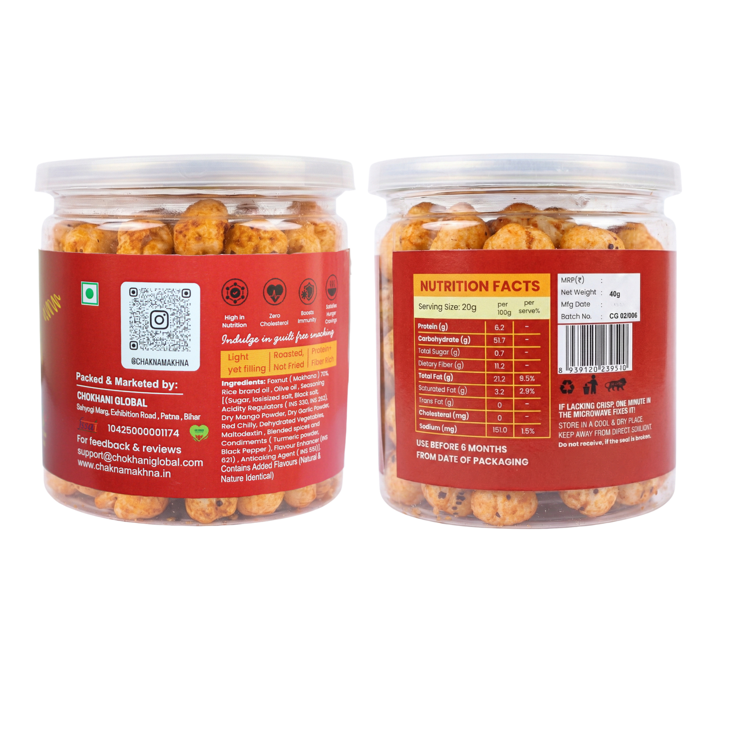 CHAKNA MAKHNA Achaari Masti Makhana - 40g