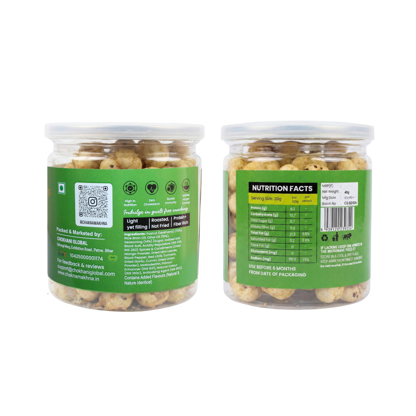 CHAKNA MAKHNA Mint Pudina Makhana - 40g