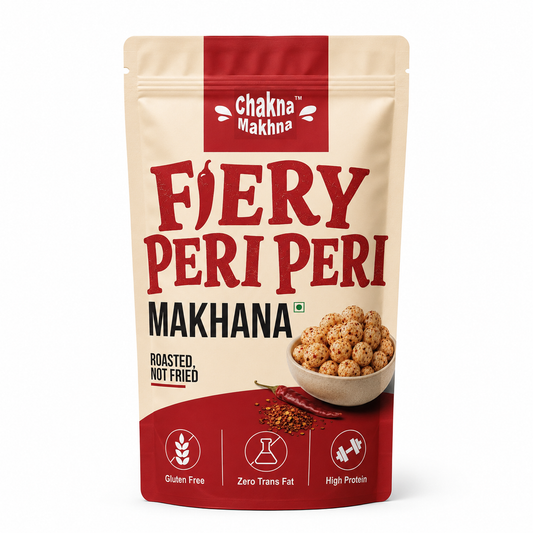 CHAKNA MAKHNA Fiery Peri Peri Makhana - 55gs - Stand Up Pack