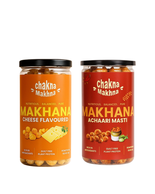 CHAKNA MAKHNA - Combo of 2 - Cheese & Achaari Masti Makhana - 160g