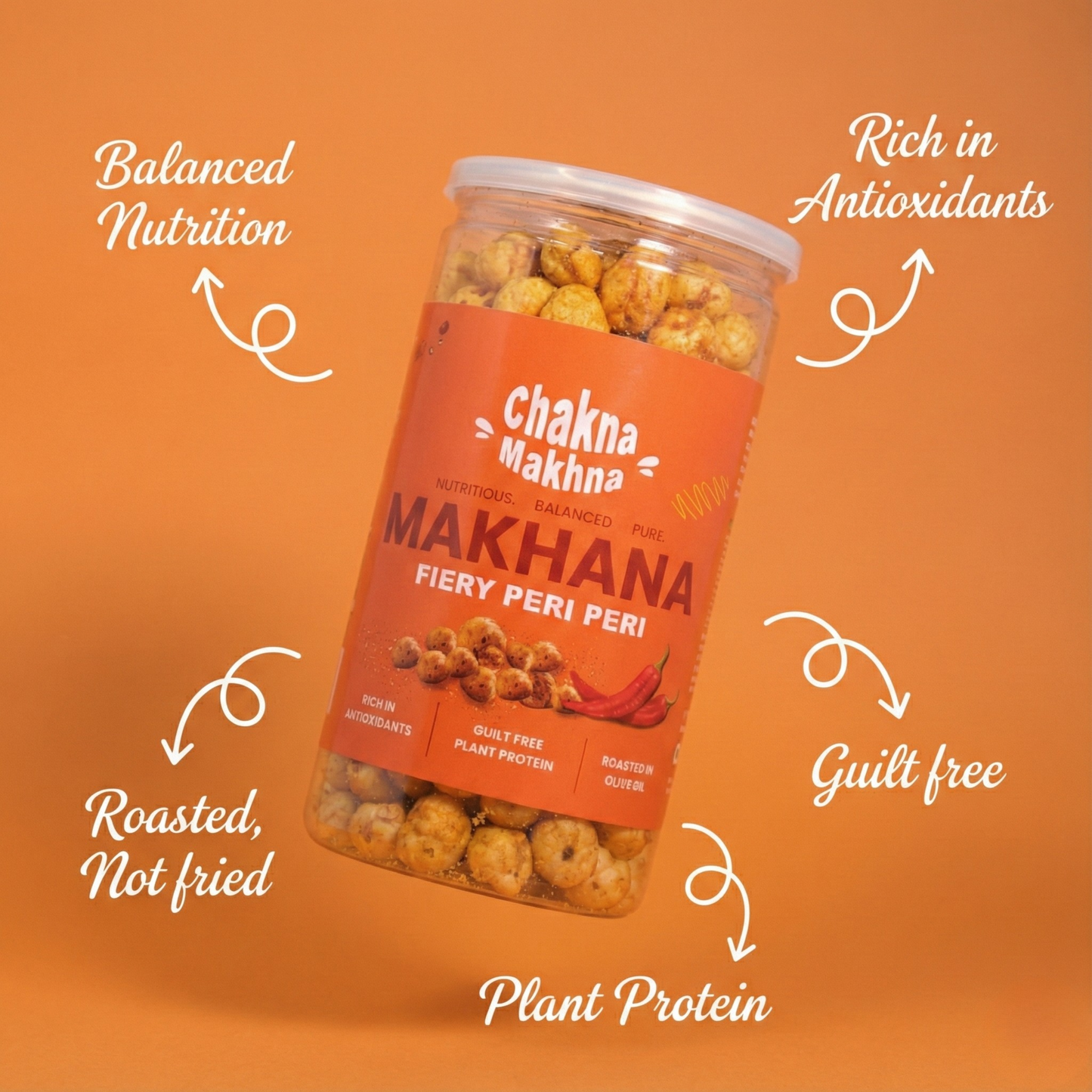 CHAKNA MAKHNA Fiery Peri Peri Makhana - 80g