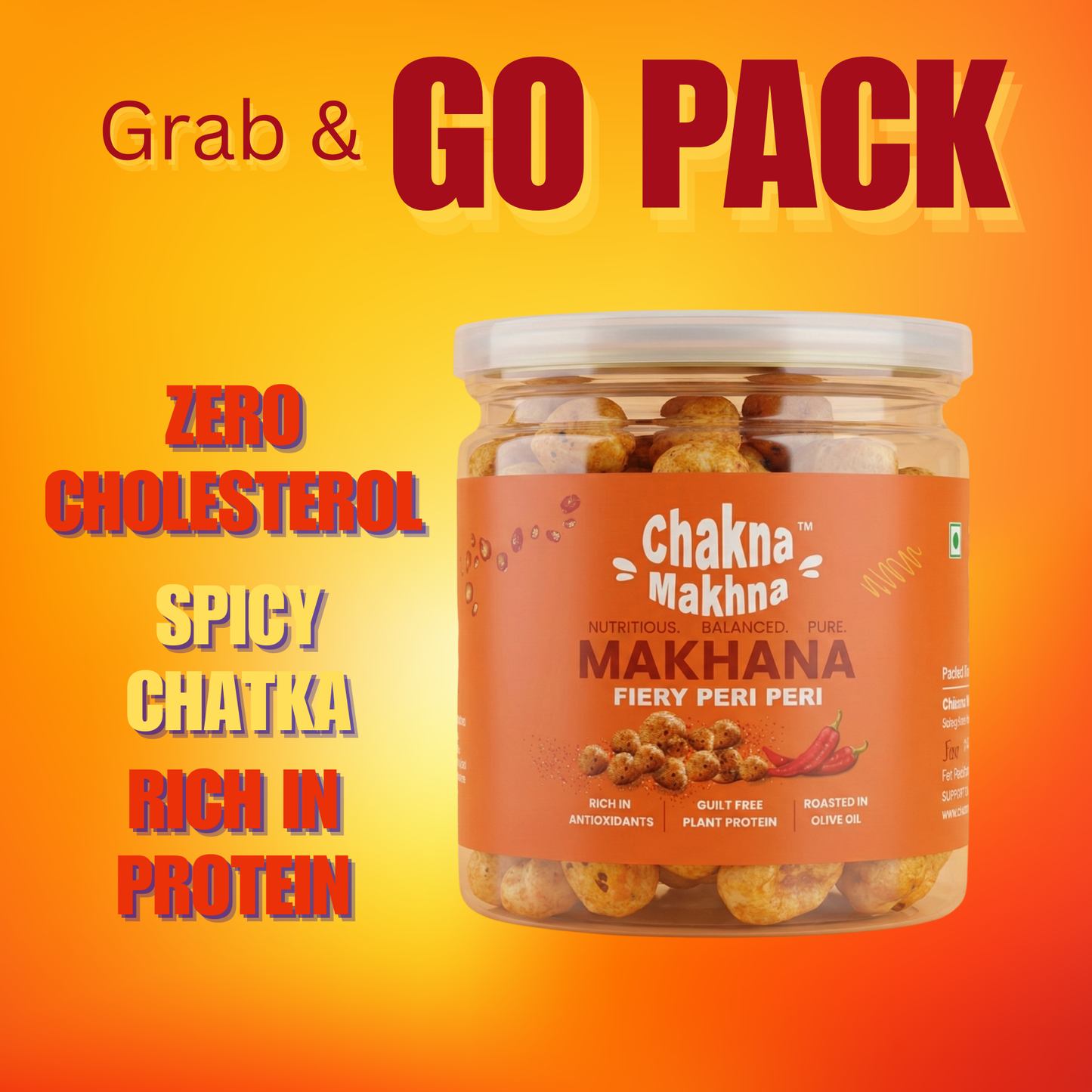 CHAKNA MAKHNA Fiery Peri Peri Makhana - 40g