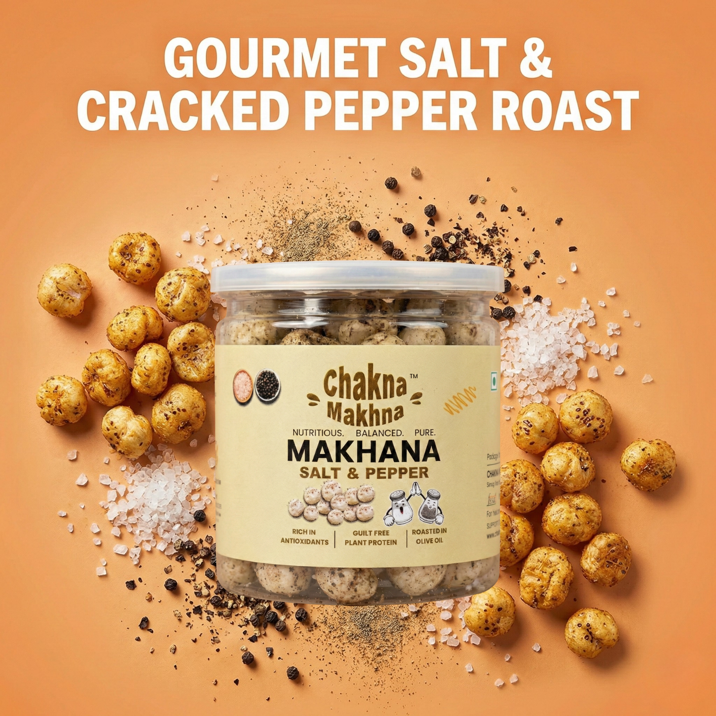 CHAKNA MAKHNA Salt & Pepper Makhana - 40g