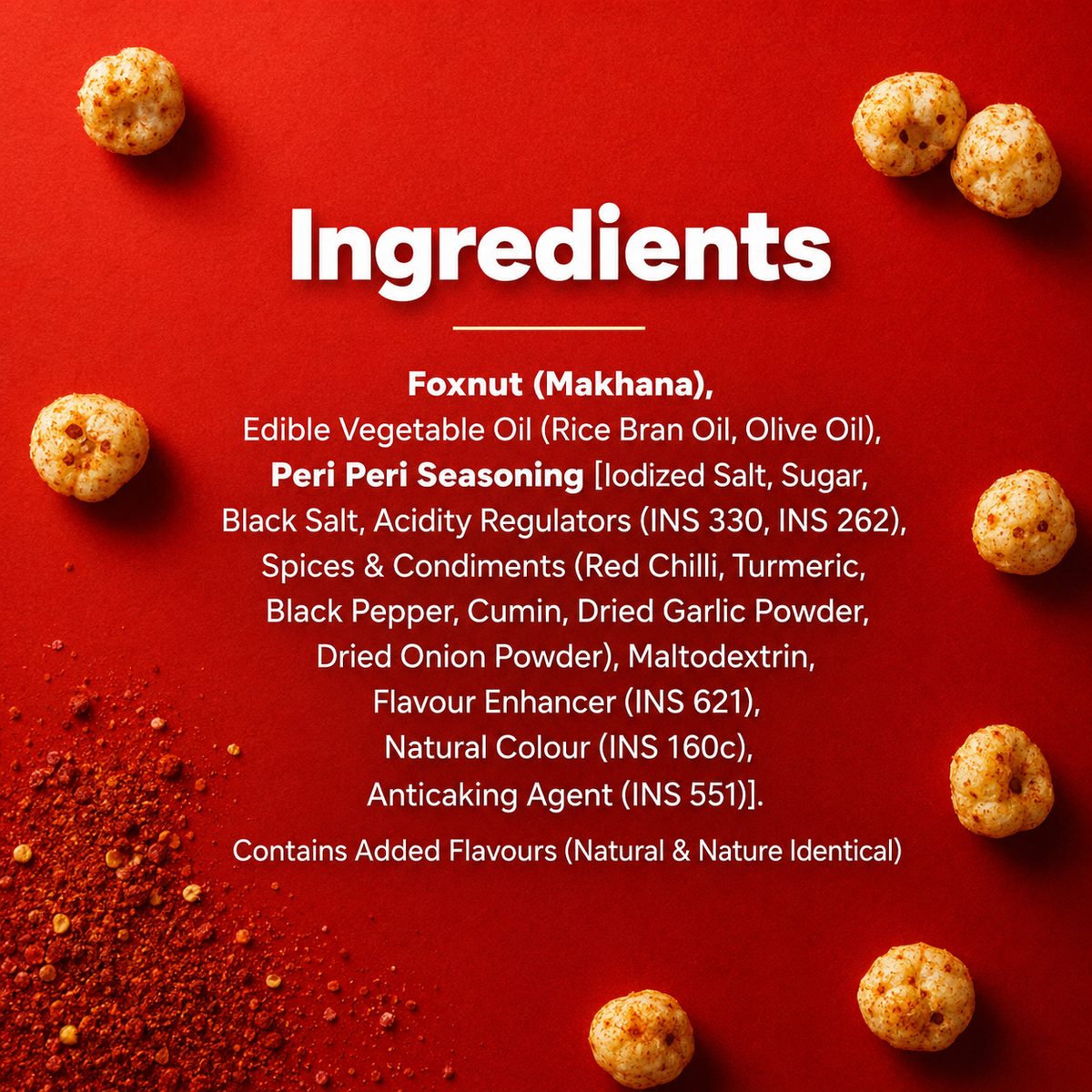 CHAKNA MAKHNA Fiery Peri Peri Makhana - 55gs - Stand Up Pack