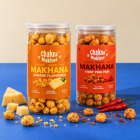 CHAKNA MAKHNA - Combo of 2 - Cheese  & Peri Peri Makhana - 160g
