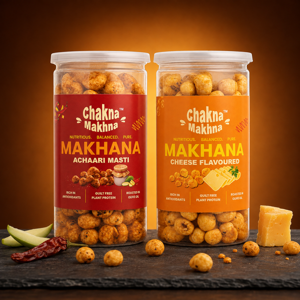 CHAKNA MAKHNA - Combo of 2 - Cheese & Achaari Masti Makhana - 160g