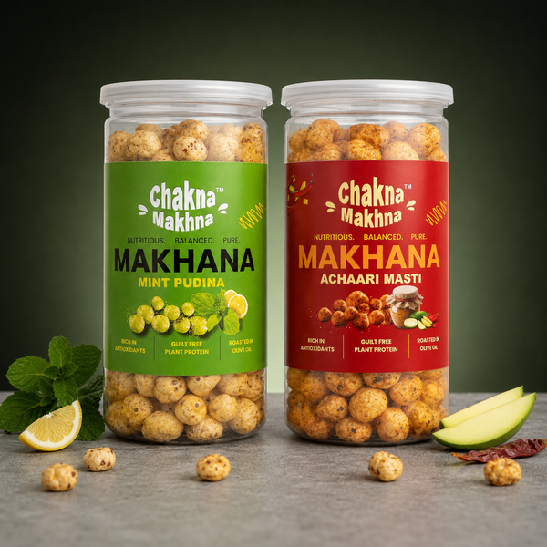 CHAKNA MAKHNA - Combo of 2 - Mint Pudina & Achaari Masti Makhana - 160g