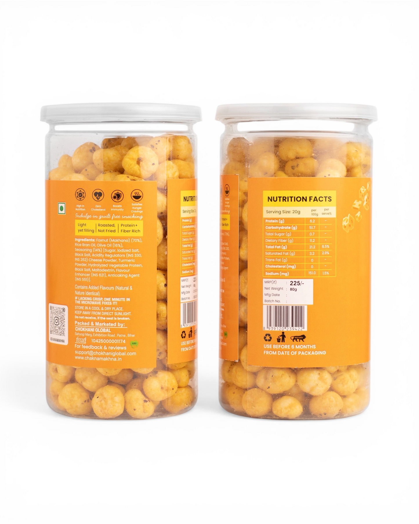 CHAKNA MAKHNA Cheese Flavoured Makhana - 80g
