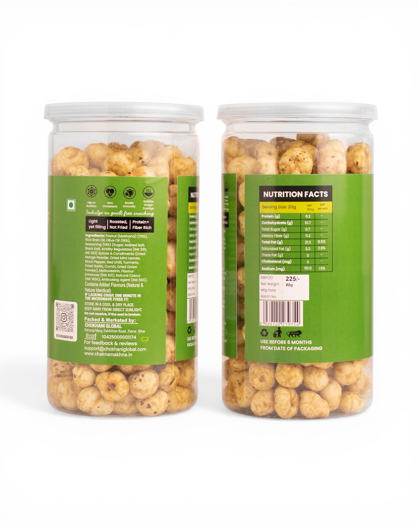 CHAKNA MAKHNA Mint Pudina Makhana - 80g