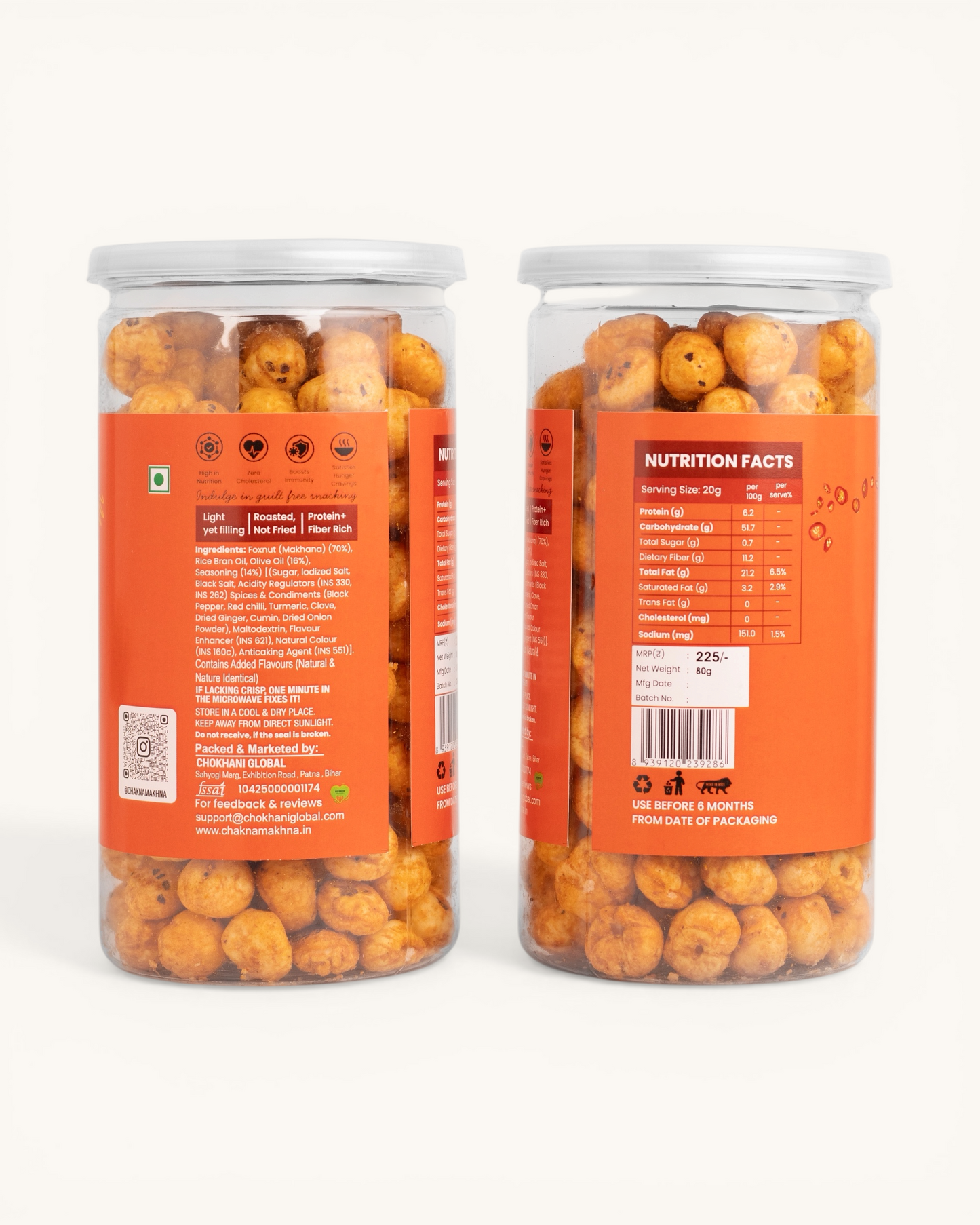 CHAKNA MAKHNA Fiery Peri Peri Makhana - 80g