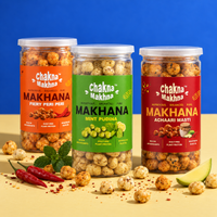 CHAKNA MAKHNA - Combo of 3 - Fiery Peri-Peri, Mint Pudina and Achaari Masti Makhana  - 240g