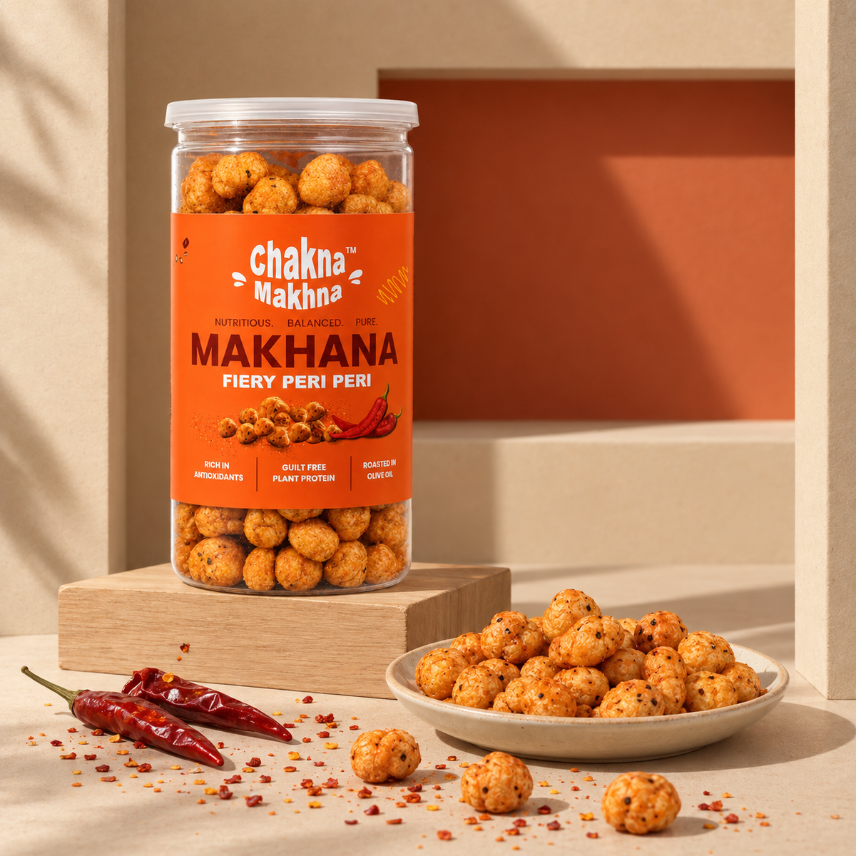 CHAKNA MAKHNA Fiery Peri Peri Makhana - 80g