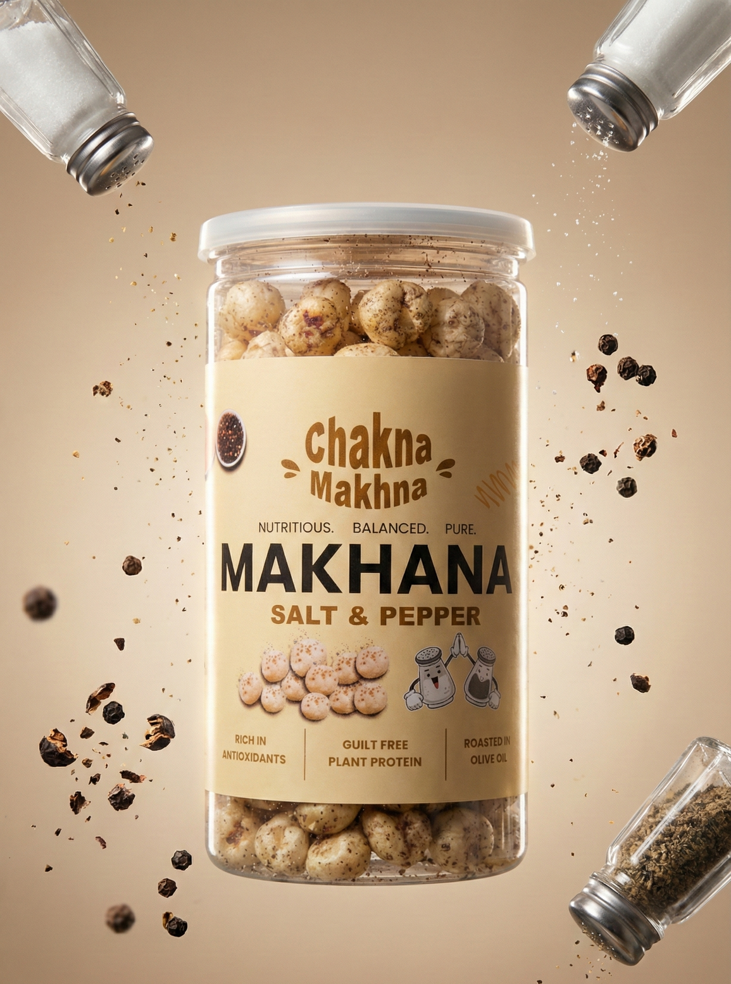 Salt & Pepper makhana snack — healthy fox nuts by Chakna Makhna India