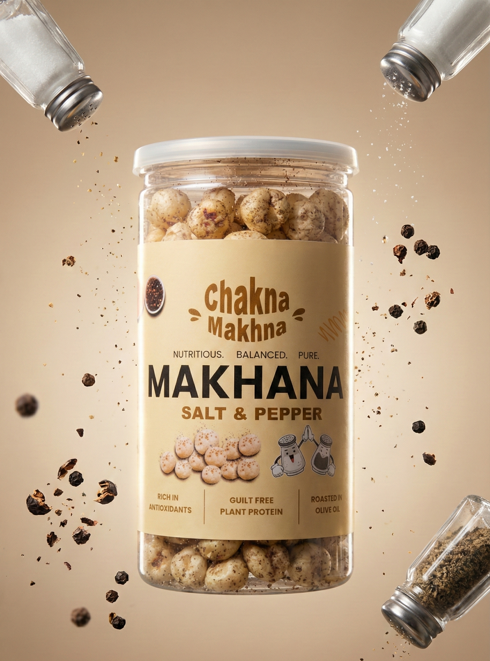 Salt & Pepper makhana snack — healthy fox nuts by Chakna Makhna India